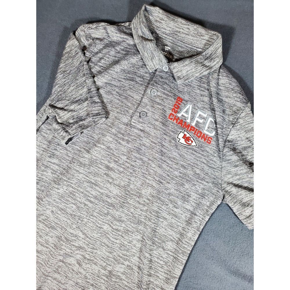 Fanatics Mens Kansas City Chiefs 2019 Afc Champions Polo Small S/s Shirt